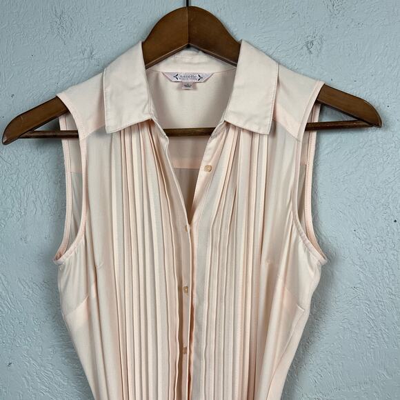 Nanette Lepore Y2K Shirt Dress Short Sleeveless Button Front Blush DIY - 2 - Picture 3 of 5